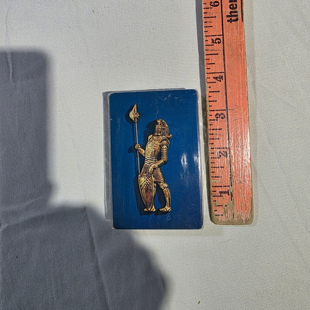 Vintage Kent Playing Cards Knight Gold Armor Blue Sealed Deck St Paul MN